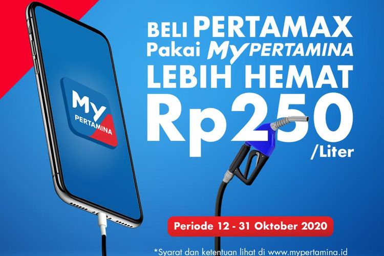 Pertamina berikan diskon beli Pertamax dengan aplikasi mypertamina.