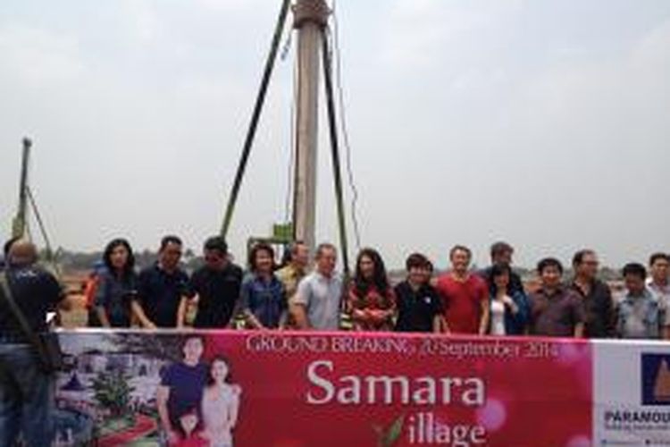 Acara Ground Breaking Samara Village oleh Paramout Land, di Gading Serpong, Banten, Sabtu (20/9/2014).