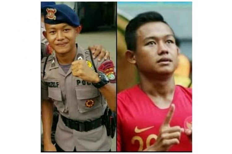 Sani Rizki Fauzi, anggota Timnas U-22 sekaligus anggota Satbrimob Polda Metro Jaya.