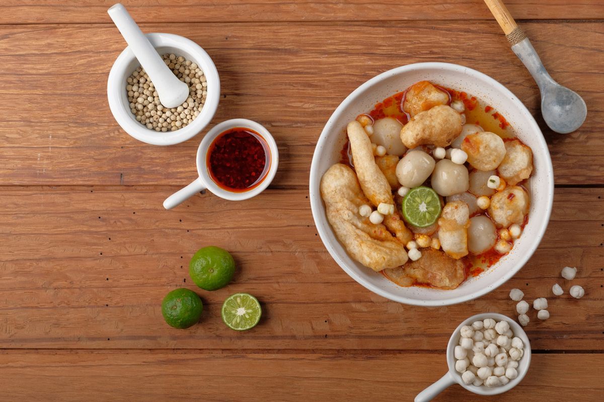 ilustrasi bakso aci. 