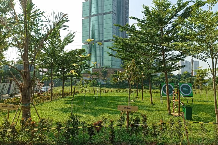 Area rerumputan dan jalur untuk ATV di Nusa Edu Park di ASTON Priority Simatupang Hotel & Conference Center di Pasar Minggu, Jakarta Selatan.