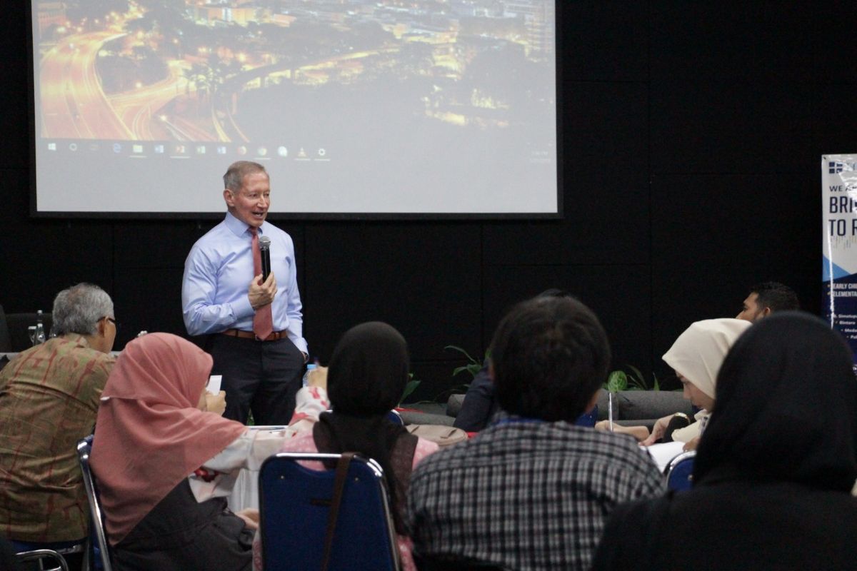 HighScope Indonesia menggelar lokakarya mengangkat ?Grading and Reporting Student Learning: Effective Policies and Practices? di Black Box Theater, Sekolah HighScope Indonesia TB Simatupang, Jakarta (21/5/2019).