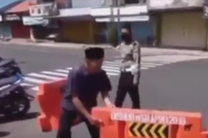 Video Viral Seorang Pria Mengamuk Bongkar Pembatas Jalan, Ini Faktanya