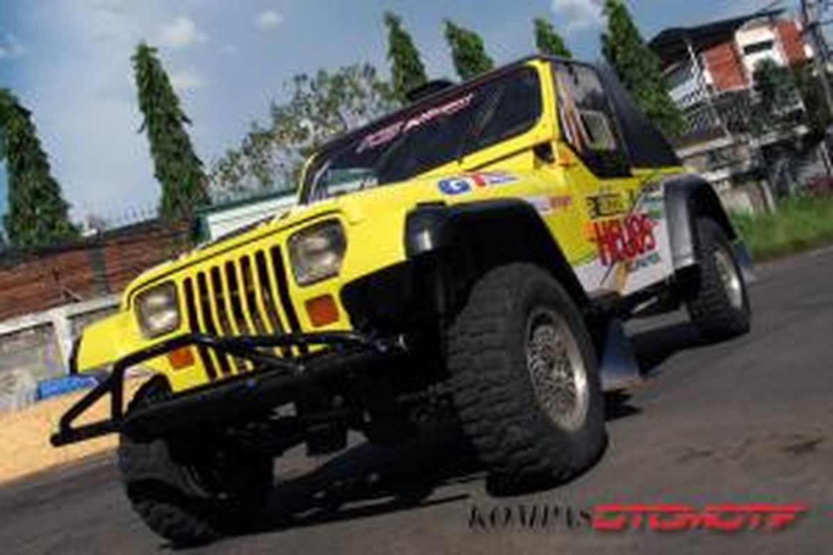 Salahs satu kontestan Kejurnas Speed Off-road 2014, Jeep Wrangler YJ KSNusa.