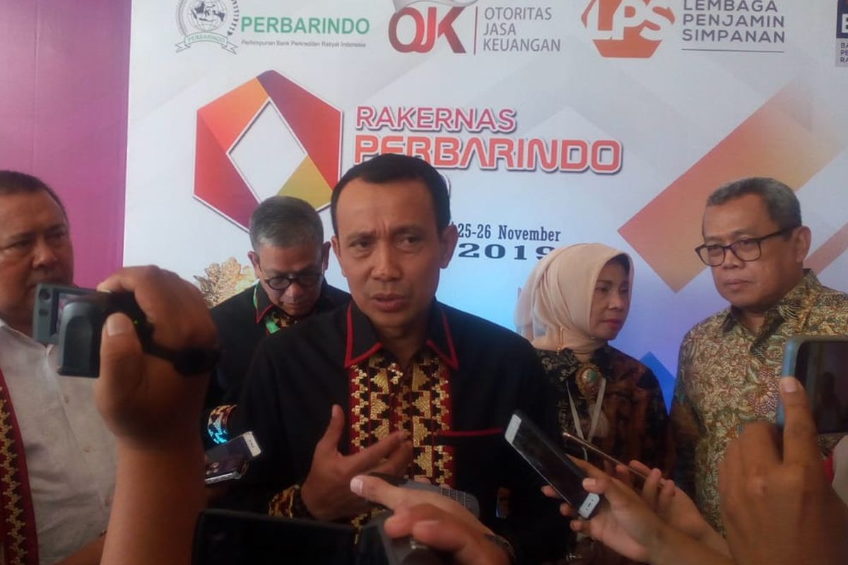 Ketua Umum Perbarindo Joko Suyanto dalam Rakernas Perbarindo.