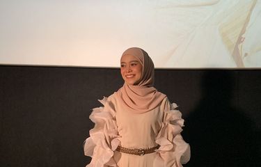 Pedangdut Lesti Kejora di acara perilisan singel terbarunya, Sekali Seumur Hidup, di kawasan Senayan, Jakarta Selatan, Jumat (15/7/2022)