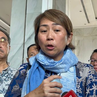 Ketua Umum Asosiasi Garment dan Textile Indonesia (AGTI) Anne Patricia Sutanto saat ditemui di Gedung Kemenkeu, Jakarta, Selasa (4/11/2025).