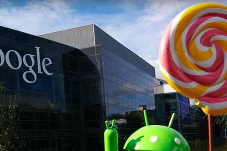 Patung Android Lollipop di Markas Google
