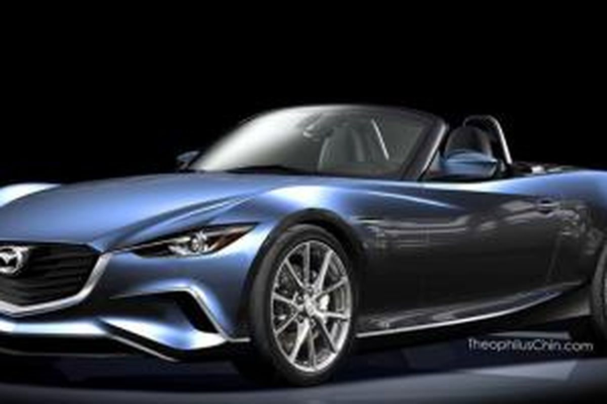 Rekaan digital tampang terbaru Mazda MX-5 2016.