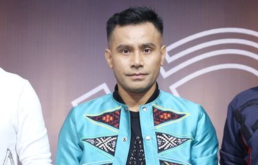 Judika berpose di Restoran Kampoeng Bangka, Panglima Polim, Jakarta Selatan, Kamis (25/5/2018) malam.