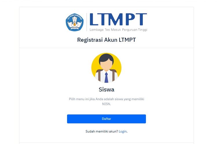 Registrasi Akun LTMPT 2021