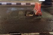Penutup Saluran Air di Dekat Stasiun MRT Blok A Amblas, Bahayakan Pengendara yang Lewat