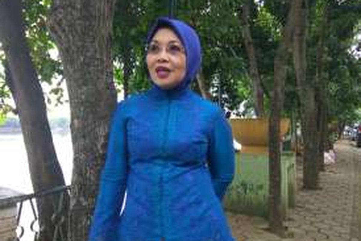 Bakal calon wakil gubenur DKI Jakarta Sylviana Murni di Setu Babakan, Jakarta Selatan, Kamis (6/10/2016).