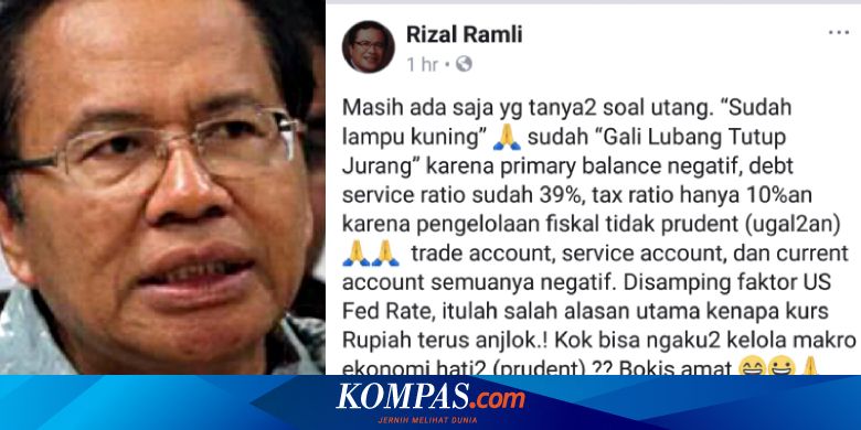 Jawaban Untuk Rizal Ramli Soal Utang Indonesia