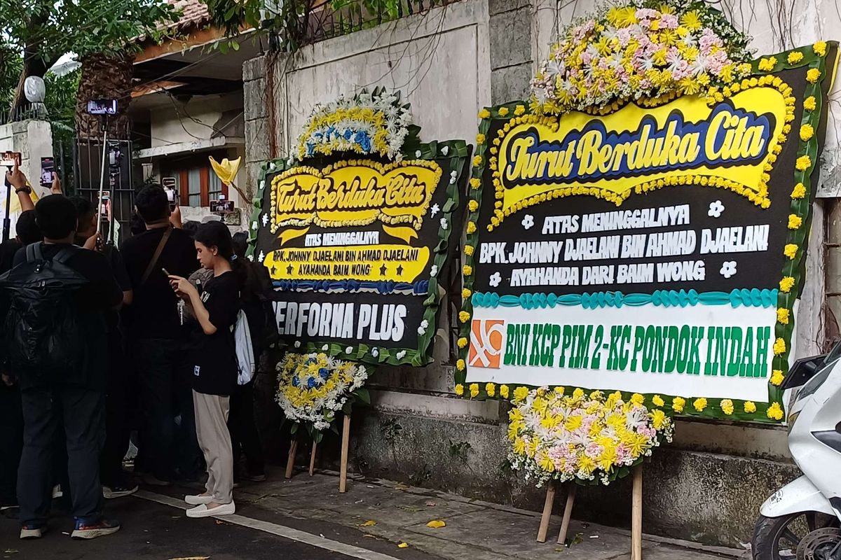 Rumah duka ayah Baim Wong di Gondangdia, Jakarta Pusat, Selasa (7/1/2025).