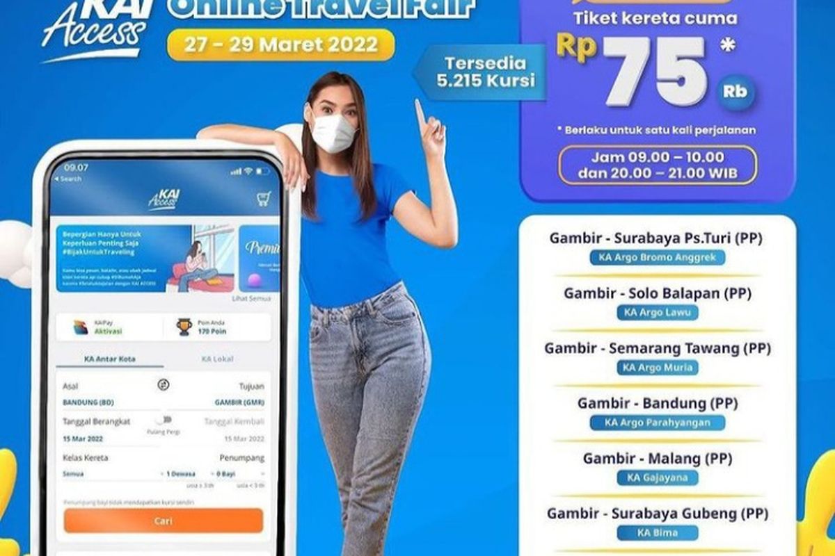 KAI Tebar Promo Diskon Tiket Kereta Api Hingga 60 Persen