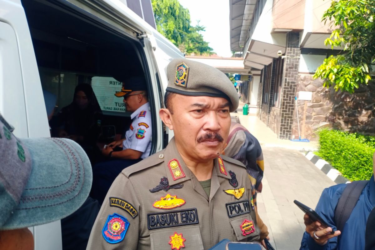 Kepala Satuan Polisi Pamong Pradja Kabupaten Garyt U Basuki Eko saat ditemui, Senin (8/01/2024) di lapangan Sekretariat Daerah Kabupaten Garut