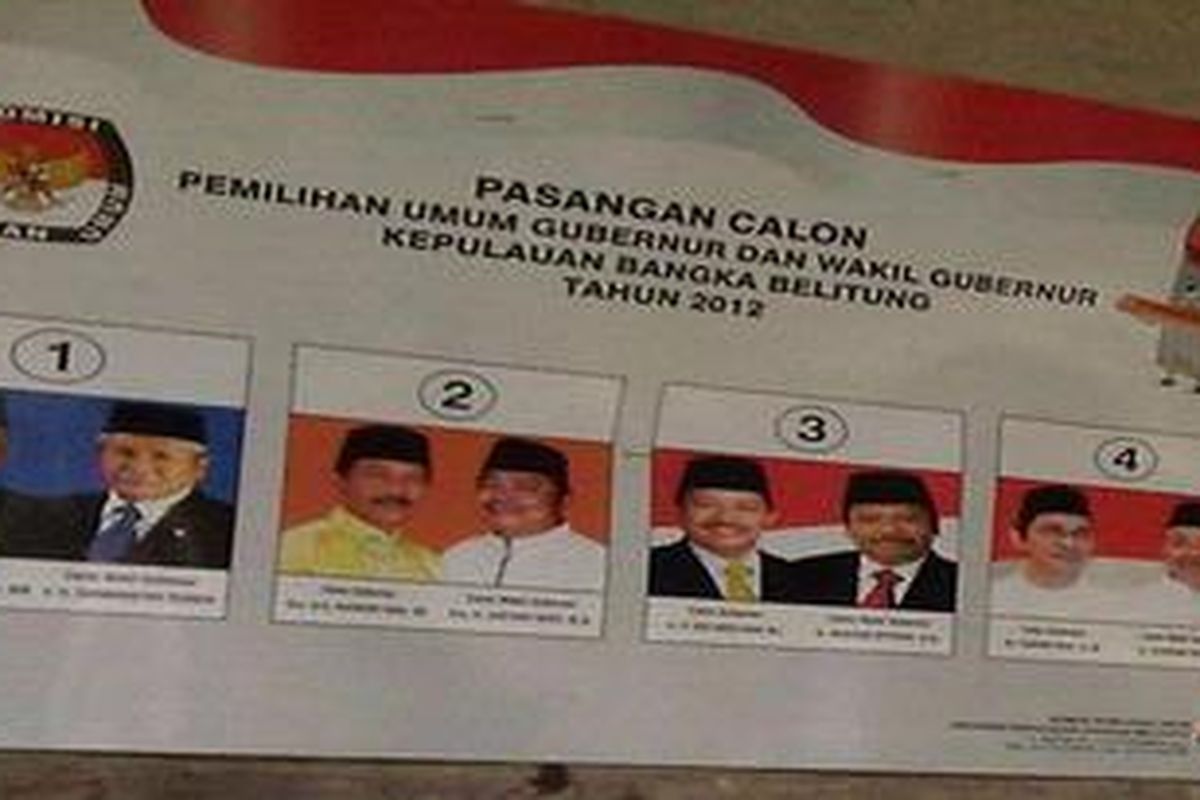 Inilah pasangan calon gubernur/wakil gubernur peserta Pemilukada Babel 2012.
