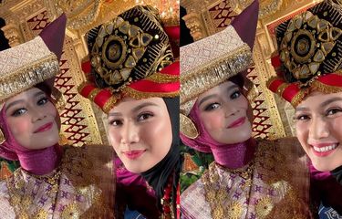 Melody eks JKT48 jadi bridesmaid Lesti Kejora di acara pernikahannya dengan Rizky Billar.