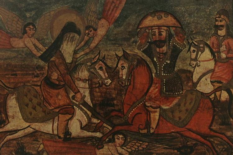 Lukisan yang menggambarkan Perang Khaibar pada 628 Masehi.