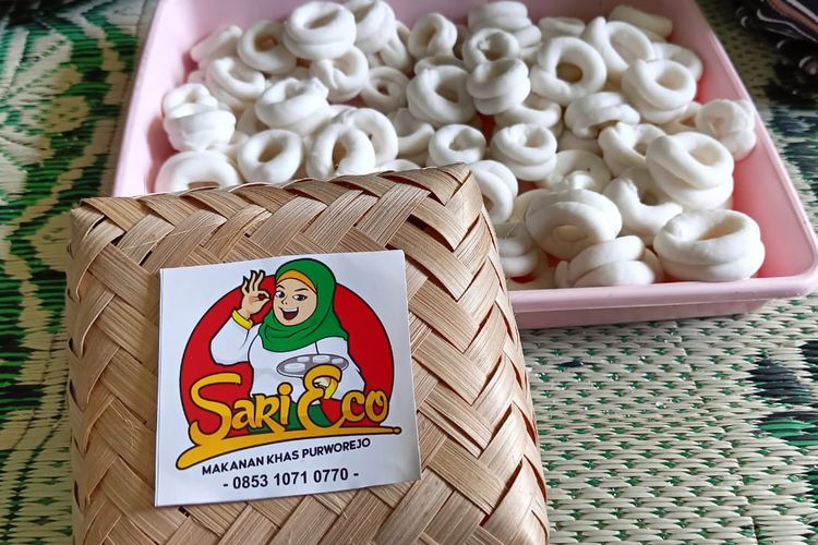 Geblek merek Sari Eco buatan Suswitami, warga Desa Kalimiru, Kecamatan Bayan, Purworejo, Jawa Tengah.
