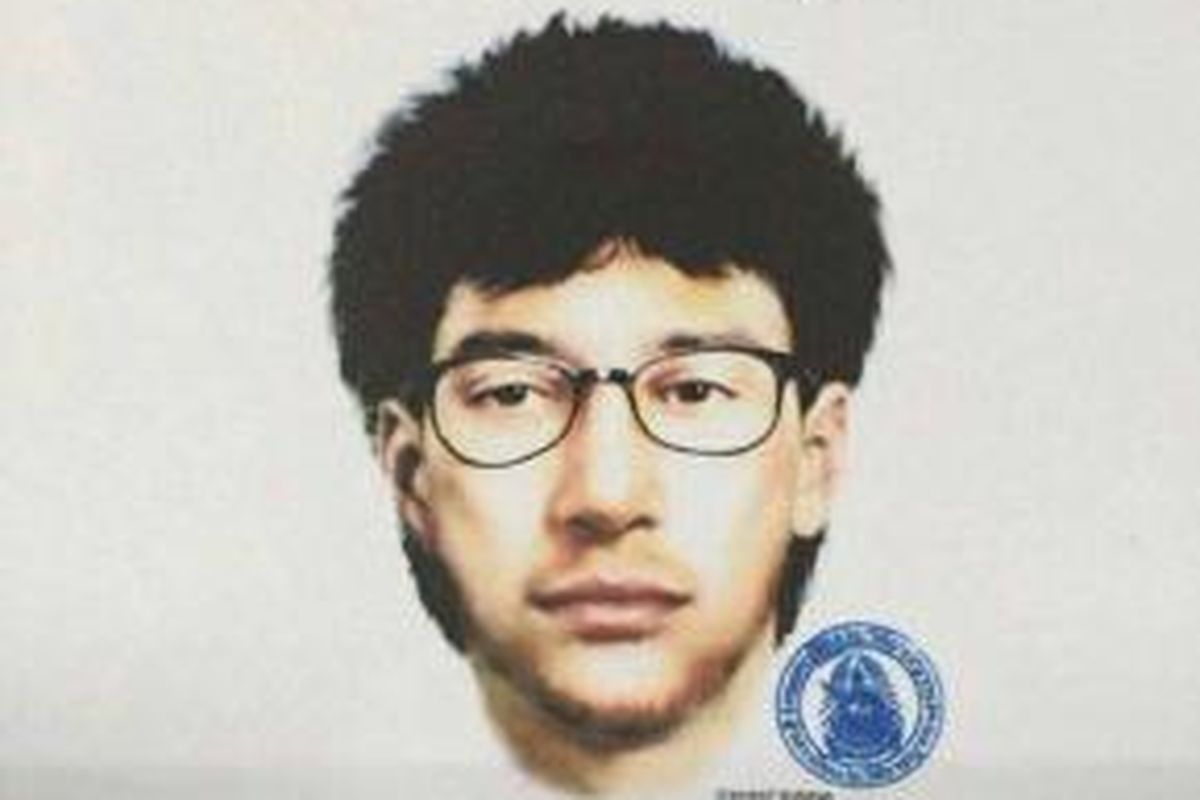 Inilah sketsa wajah tersangka pelaku pengeboman Kuil Erawan pada Senin (17/8/2015).