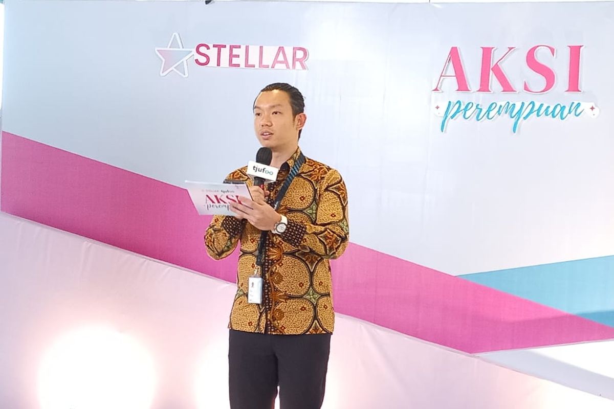 Co-Founder & Chief Executive Officer Tjufoo TJ Tham dalam konferensi pers Akselerasi Bisnis (AKSI) Perempuan