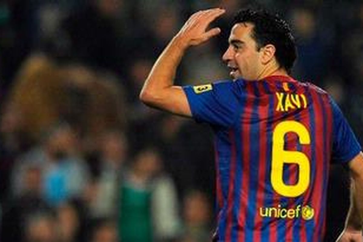 Gelandang Barcelona, Xavi Hernandez.