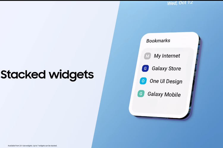 Fitur lainnya memungkinkan pengguna menumpuk widgets, sehingga tampilan Home screen bisa lebih simpel dan minimalis dibanding sebelumnya