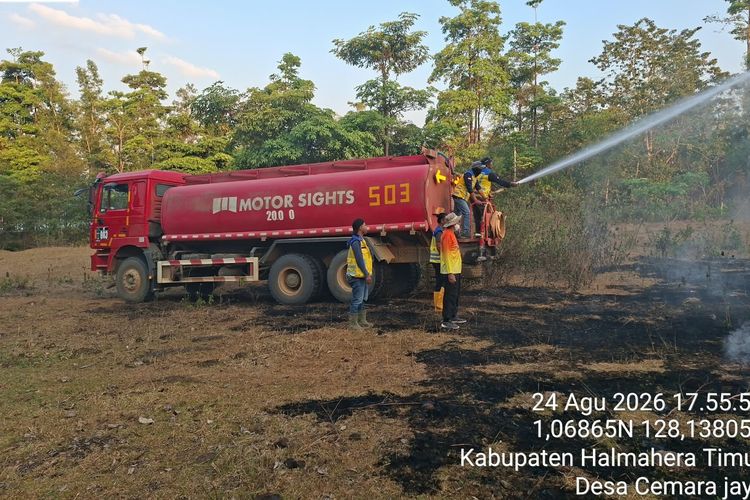 Lahan Irigasi Dadahup Membara, Dua Mesin Pompa Jadi Pemadam Karhutla