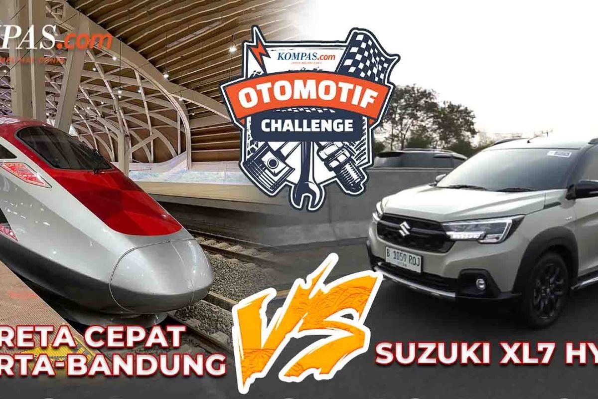Kompas Otomotif Challenge (KOC) 2023, komparasi waktu tepuh perjalanan Jakarta-Bandung memakai kereta cepat Whoosh dengan Suzuki XL7 Hybrid