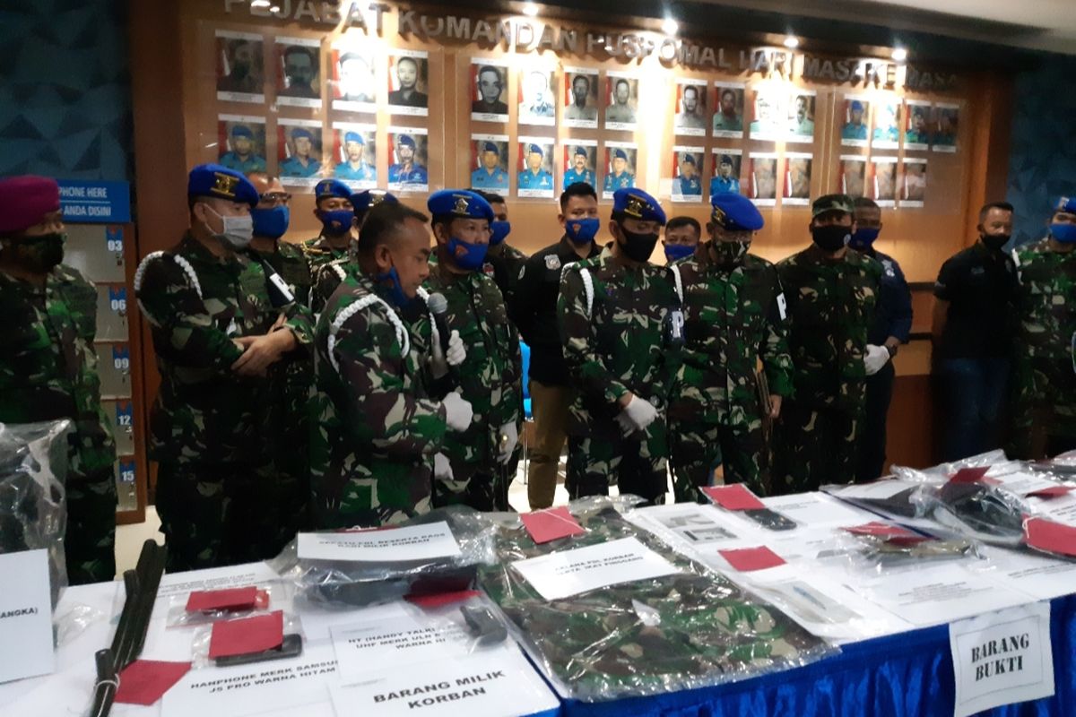 Komandan Pusat Polisi Militer (Danpuspom) TNI Mayjen TNI Eddy Rate Muis dalam konferensi pers di Puspomal TNI AL, Kelapa Gading, Jakarta Utara, Kamis (2/7/2020)