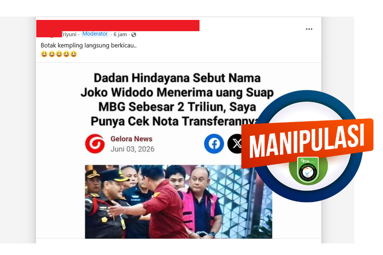 INFOGRAFIK: Hoaks Dadan Hindayana Sebut Jokowi Terima Uang Suap MBG Rp 2 Triliun