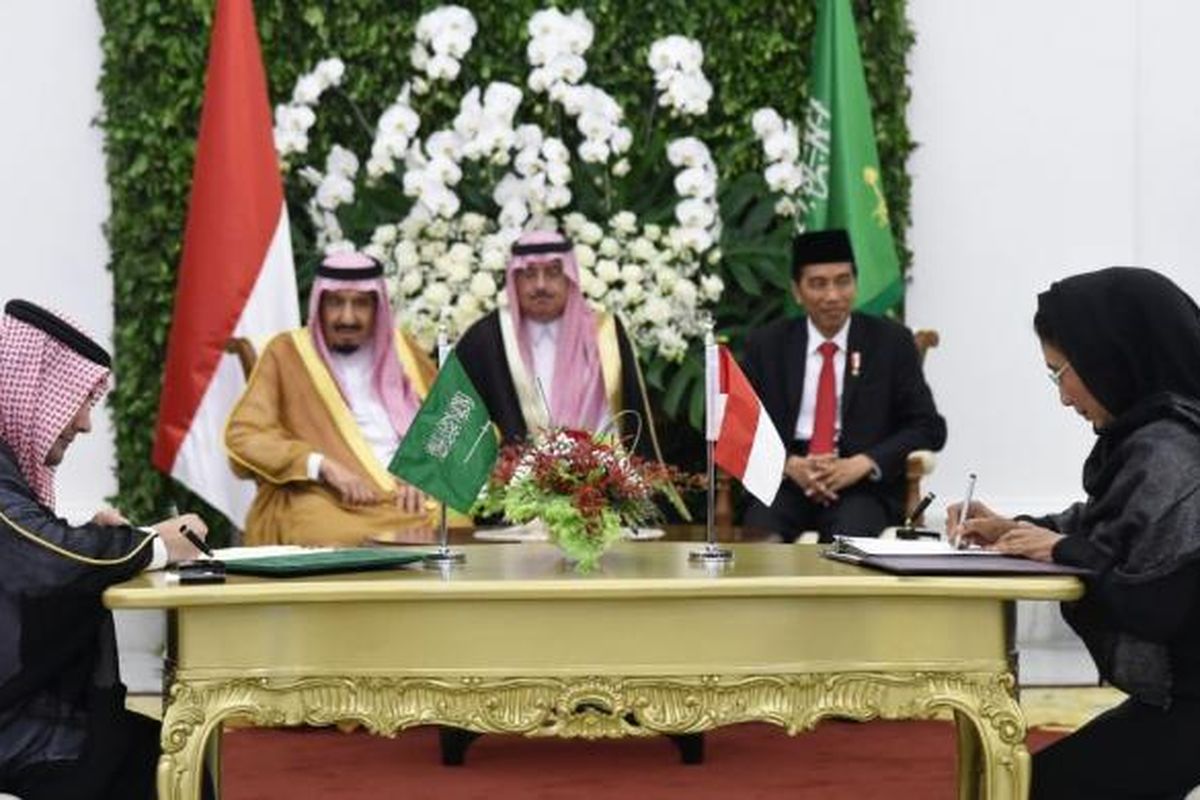 Menteri Kelautan dan Perikanan Susi Pudjiastuti menandatangi nota kesepahaman dengan Pemerintah Arab Saudi 