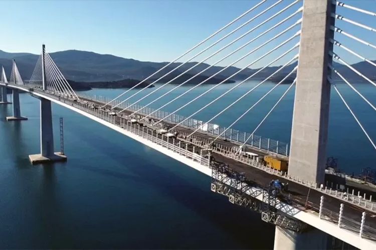 Jembatan Peljesac buatan China di Kroasia.
