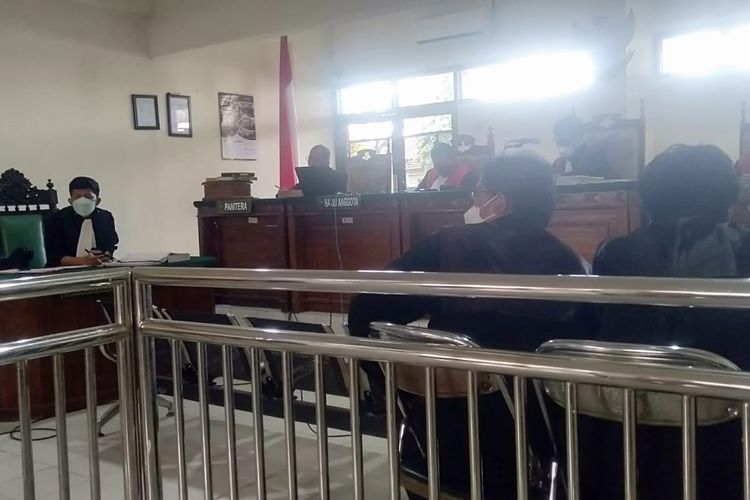 Sidang Penganiayaan Kampus PIP Semarang, Jawa Tengah di Pengadilan Negeri (PN) Semarang. Rabu (13/4/2022).