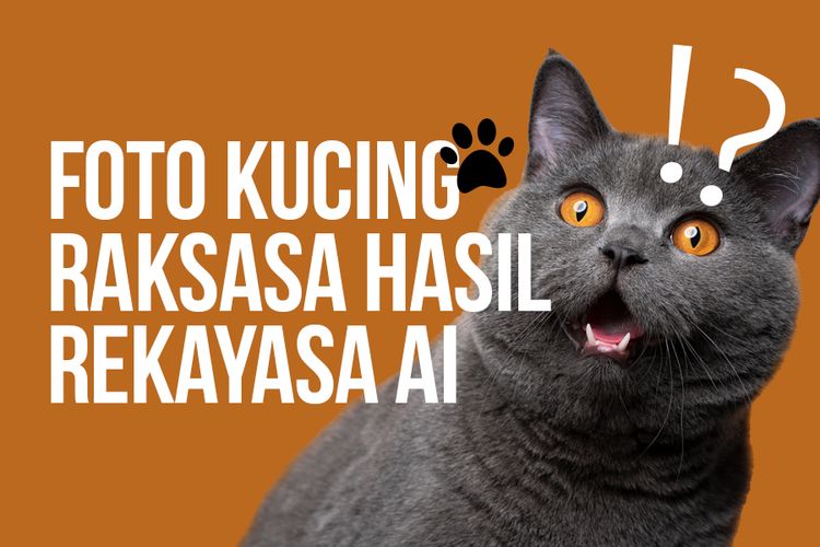 Foto Kucing Raksasa Hasil Rekayasa AI