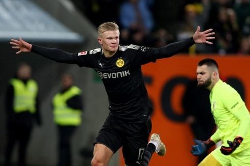 Augsburg Vs Dortmund, Haaland Cetak Hattrick pada Laga Debutnya