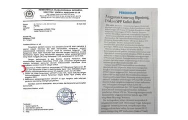 Viral di media sosial soal pembatalan diskon UKT bagi mahasiswa PTKIN.