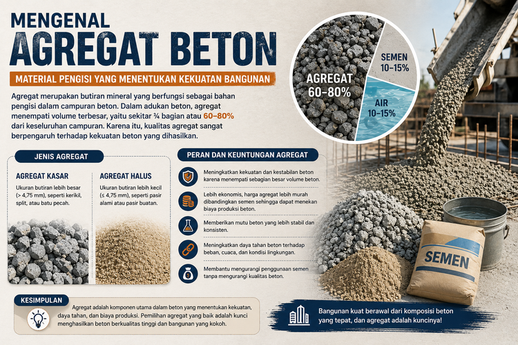 Mengapa Agregat Jadi Komponen Terbesar dalam Campuran Beton?