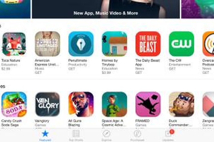 Tombol Get di App Store