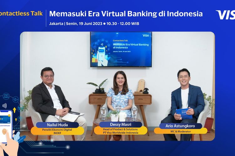 Virtual talk show Contactless Talk: Memasuki Era Virtual Banking di Indonesia”, Senin (19/6/2023).