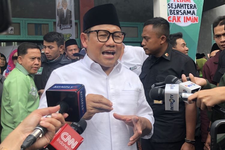 Cawapres nomor urut 1 Muhaimin Iskandar di Wonosobo, Jawa Tengah, Sabtu (27/1/2024)