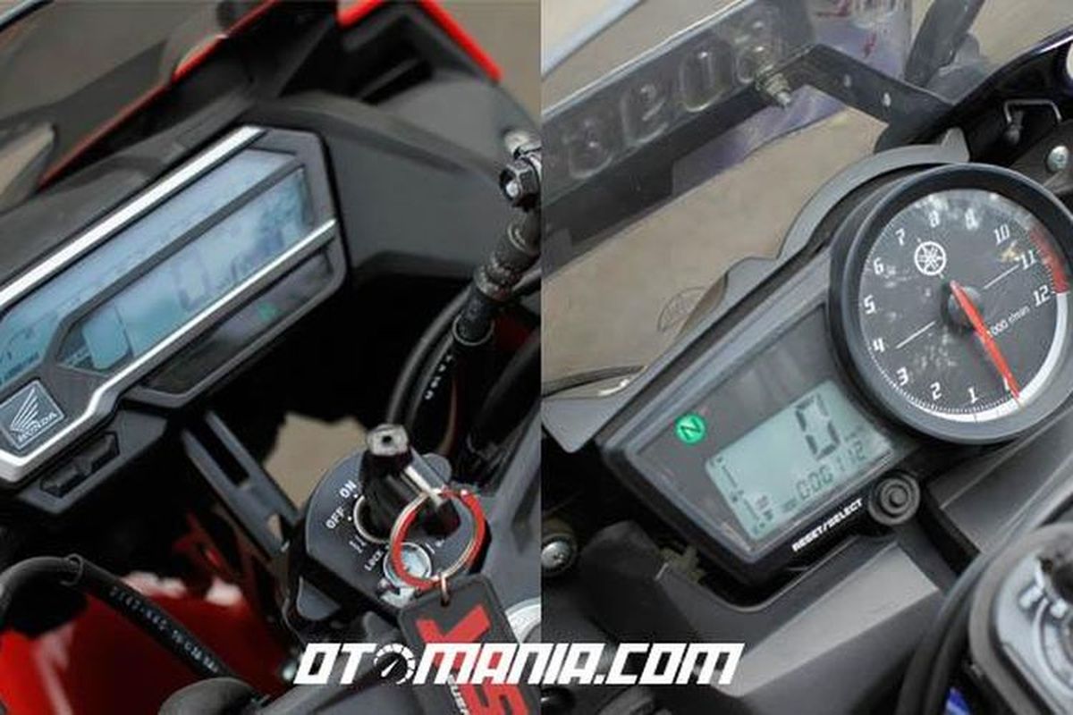 
Panel instrumen Yamaha R15 dan CBR 150
