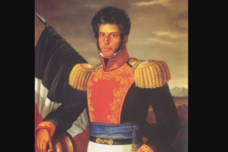 Lukisan karya Anacleto Escutia pada 1850, yang menggambarkan sosok pahlawan kemerdekaan Meksiko, Vicente Guerrero.