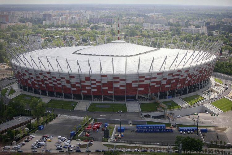 Stadion Nasional Polandia di Warsawa.