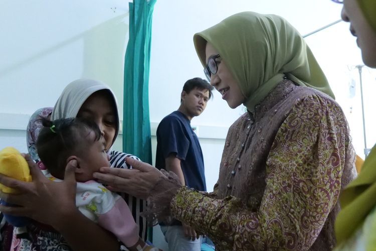 Bupati Lumajang Indah Amperawati di RSNU Lumajang, Sabtu (12/7/2025)