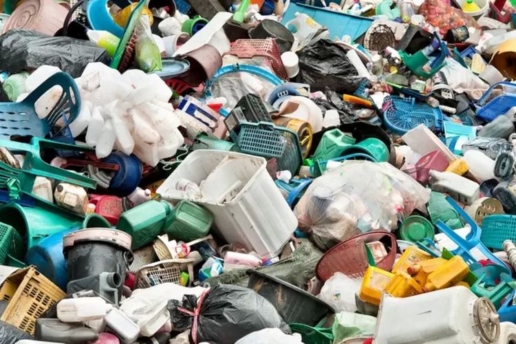 Ilustrasi sampah plastik.