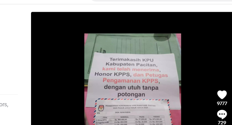 Gaji KPPS Pilkada 2024 Dipotong Pajak, Ini Penjelasan KPU Pacitan