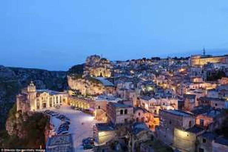 Matera, Kota kecil di  Basilicata, Italia. 